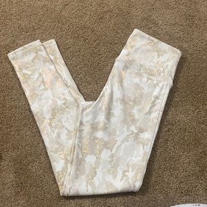 Small white and sparkle monob leggings